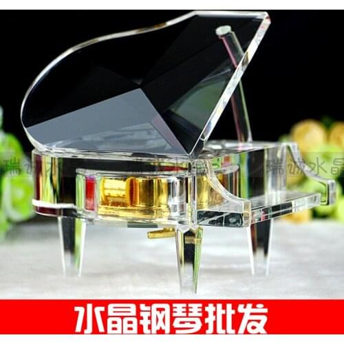 Crystal piano music box creative fashion wholesale custom music box birthday gift personalized photo gifts