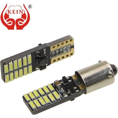 KEIN 2PCS 24SMD T10 w5w H21W bay9s bax9s H6W ba9s led car 4014 T4W Clearance Light Interior Parking Tail Lamp Rear fog Bulb auto