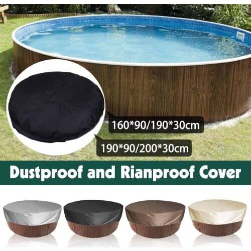 Round Bathtub Cover Outdoor Anti-UV Protector Spa Hot Tub Dust Waterproof Covers Anti-UV Material Waterproof Strong Durable