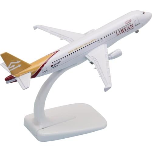 Diecast 1:400 Simulation Libyan Airlines A320 Alloy Passenger Aircraft Finished Model Desktop Decorations Collection Gifts