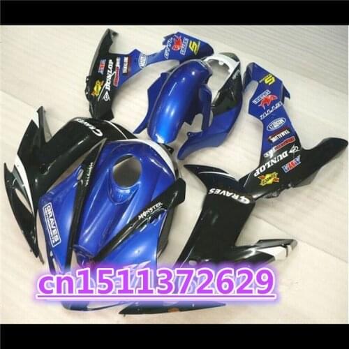 Injection mold 100%Fits Fairing kit for YZF R1 04 05 06 YZF-R1 04-06 YZF1000 blue black YZF R1 2004 2005 2006 fairing parts-D