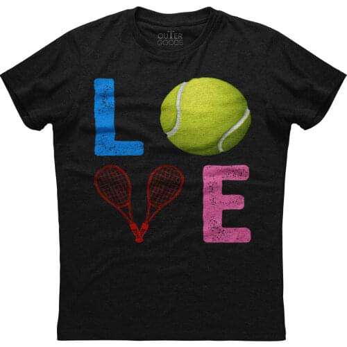 Love Tennis Balls And Bat. Individualization Graphic Printed T-Shirt. Summer Cotton O-Neck Short Sleeve Mens T Shirt New S-3XL