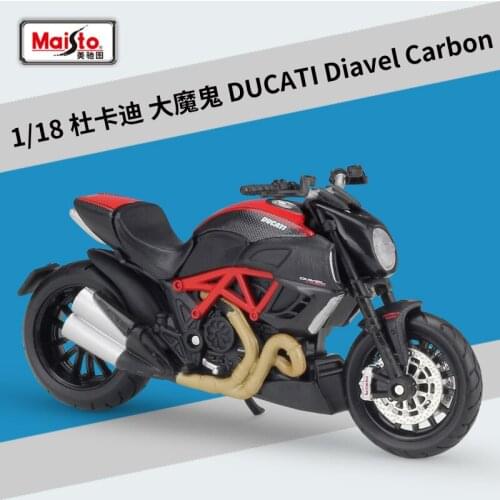 Maisto 1:18 Diecast Diavel Carbon High Simulation Vehicle Alloy Metal Model Motorcycle Road Racing Motorbike