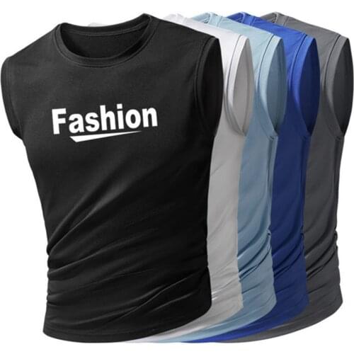 Fashion Mens Sleeveless T-Shirt Sports Vest Cycling Basketball Running Riding Fitness Top Clothes Sweatshirt Workout Sportswear