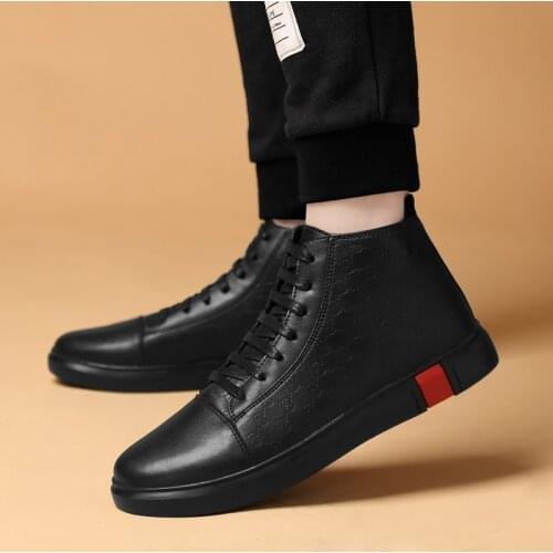 Genuine Leather Men Casual Shoes Male Shoes Adult 2020 Fall Winter Fashion Mens Leather Shoes Winter Warm Men Shoes
