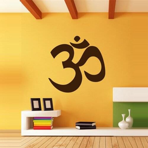 Om - Wall Vinyl Decal Sticker Family Kids Room Mural Decor Motivation Love Hope Flower Peace Hindu Yoga Home Decoration