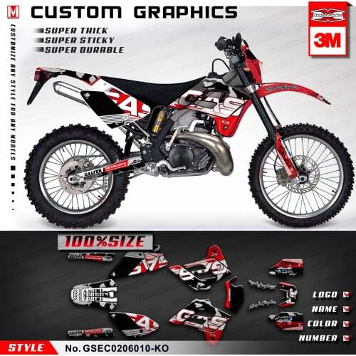 KUNGFU GRAPHICS Motocross Stickers Vinyl Decals for GAS GAS EC 125 200 250 300 2002 2003 2004 2005 2006, Customizable