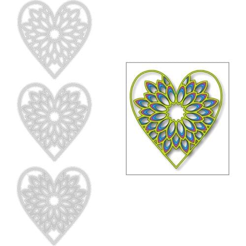 2020 New Valentine Heart Frame Layering Metal Cutting Dies For DIY Pattern Embossing Making Layered Card Paper and Scrapbooking