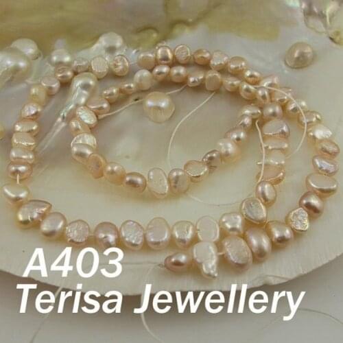 New Free ShippingA403#AA 4-5mm 16inch Pink Natural Shaper Fresh Water Pearl.10pcs/lot