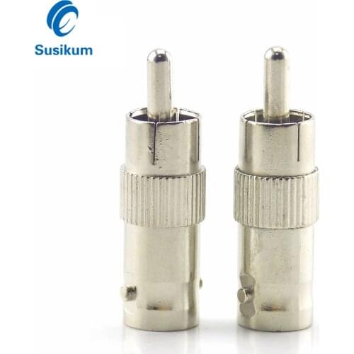Splitter Plug Adapter Rca BNC Connector Female To Rca Connector Male Coupler For CCTV Rg59 Cable