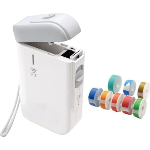 AT 110HW Rechargeable White Portable Label Printer USB NFC Bluetooth Wireless Connection