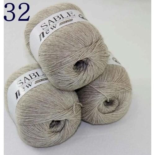Sale Super Soft Pure 3X50gr Sable Cashmere Wrap Shawls Hand Knitting Wool Crochet Yarn Sand 243-32-3