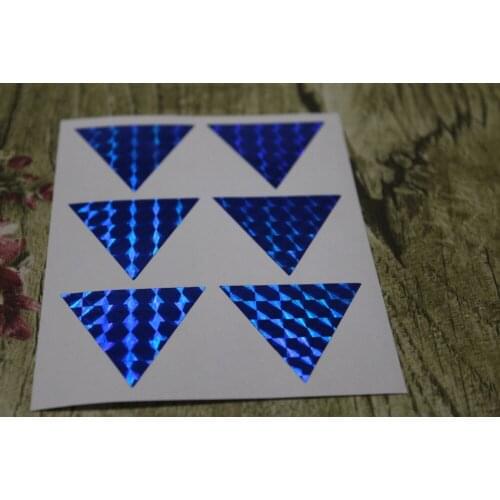 3.8x3.3cm Blue hologram triangle sticker, vinyl label, holographic sticker