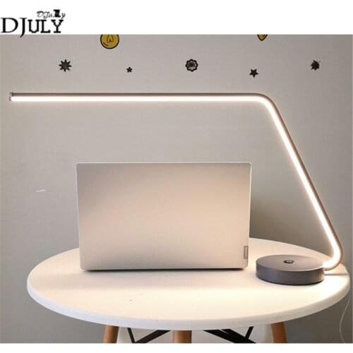 Nordic Aluminum Strip led desk lamp for study studio creative Touch control office table lamps children bedroom reading light