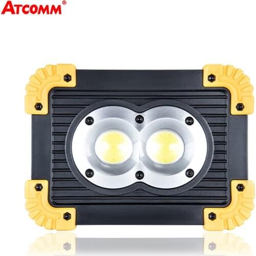 500 Lumen 20W COB LED Floodlight 4 Modes Portable Rechargeable IP44 18650 AA Battery LED Spotlight For Home Camping Hiking