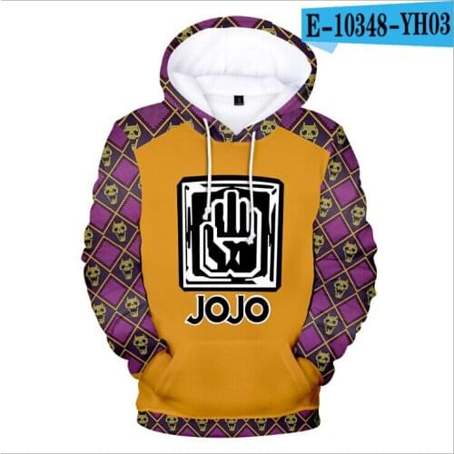 3D JOJOs fantastic adventure character suit Hoodies men women Hip Hop Hoodie boys girls Autumn 3D JOJO Kids pullovers