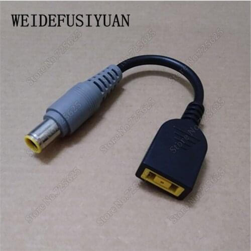 10PCS Female Square Port to Round Jack Plug for IBM Lenovo Thinkpad X1 X250 T440 G40 E40 B50 G50 Y50 Z40 Z50 Z410 Z510