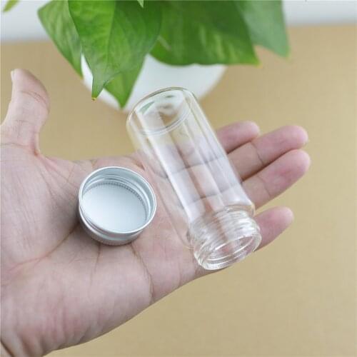 12 Pieces 37*80mm 60ml Small Glass Bottle Empty Jar Container Mini Diy BOTTLES Glass Spice Storage Jars Containers Vial Bottle