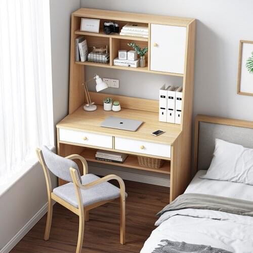 120cm Modern Simple Assembly Bedside Cabinet Bookshelf Desk Chair Combination Household Bookcase Master Bedroom