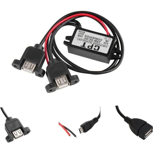 5 Types Car Power Technology Charger DC Converter Module Single Port 12V To 5V 3A 15W with Micro USB Cable Dropshipping