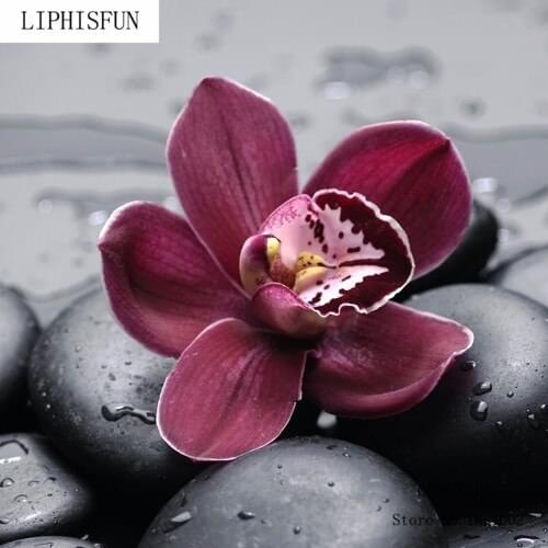 5D Diamond Full Diamond Embroidery Flower Cross Stitch Resin Square Diamond Unfinish Diamond Painting Home Decoration