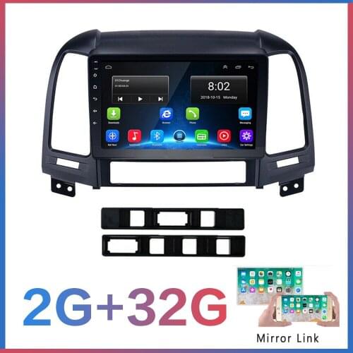 Android 10.1 Unit 2G+32G Car Radio Multimedia Video Player For Santa Fe 2 2006-2012 Navigation GPS 2 din no dvd Audio Head Unit
