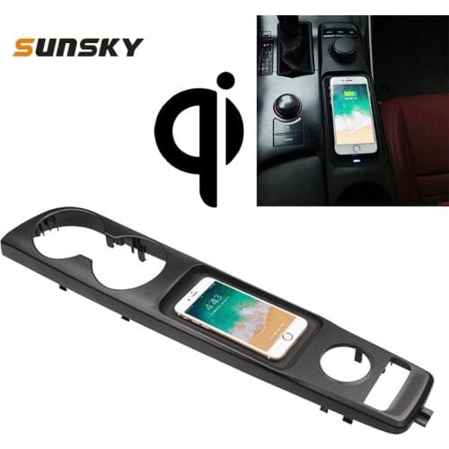 Car Charger Qi Standard Wireless Charger 10W Quick Charging for Lexus IS300 2015-2019 Auto Smart Phone Holder Left Driving