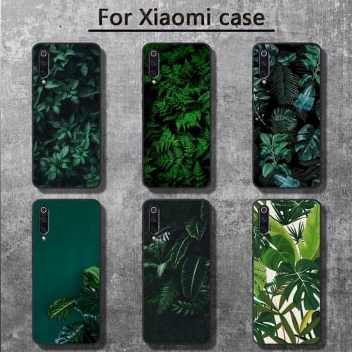 Tropical Green Plant Leaf Phone Case for Xiaomi mi 6 6plus 6X 8 9SE 10 Pro mix 2 3 2s MAX2 note 10 lite Pocophone F1