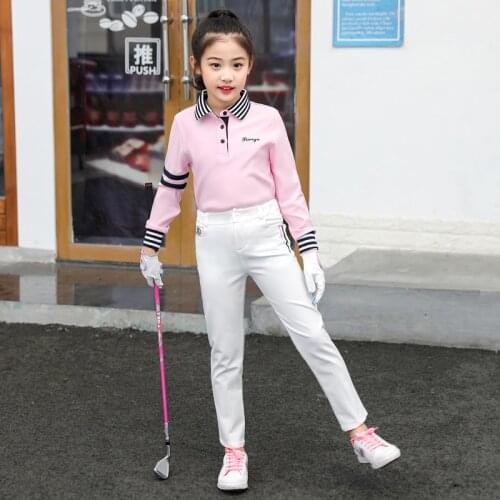 Children Casual Golf Pants Boys Girls High Elastic Waist Sweatpants Teenagers Girls Full Length Golf Trousers D0857
