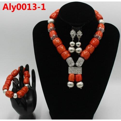 Dubai Indian Bridal African Coral Jewelry Sets Splendid Coral and Gold Nigerian Wedding Coral Beads Jewelry Set Original