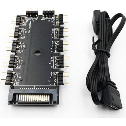 Maikou ARGB Hub use for SATA Power Supply Port Sync Cable Motherboard Fan Interface 3 Pin Splitter HUB