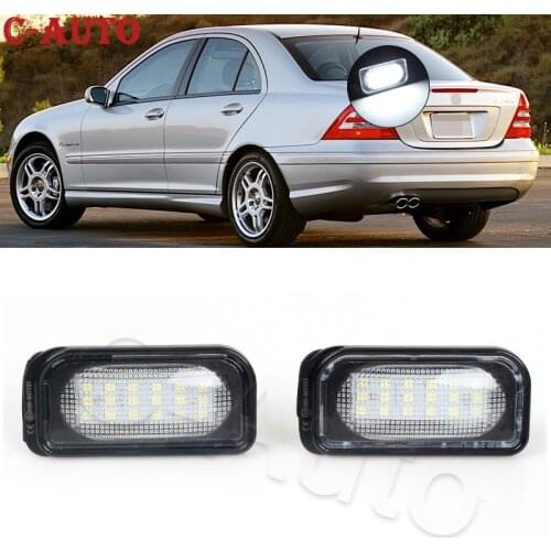 2pcs/set LED License Plate Light Bulb No Error Canbus For Benz Mercedes C-Classe W203 4Door 2001-2007 car-styling