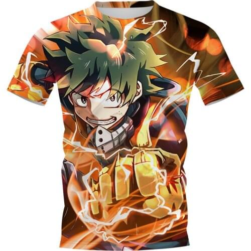 CLOOCL Summer Men T-shirt My Hero Academia 3D Printed Anime Short Sleeve Tee Shirts Harajuku Streetwear Casual Unisex Tops