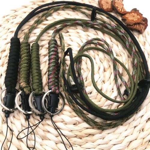 Multi-function Military Emergency Lanyard Paracord Survival Camping Rescue EDC Tactics Wrist Strap Necklace Keychain phone strap