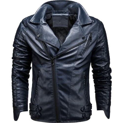 20201 Mens Leather Jackets Autumn Winter Casual Motorcycle PU Jacket Biker Leather Coats Brand Clothing Coat Men Dropshipping