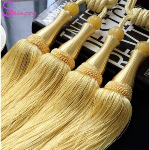 Jade calf double ball European curtain tassels hanging ball tie strap holder accessories home decor