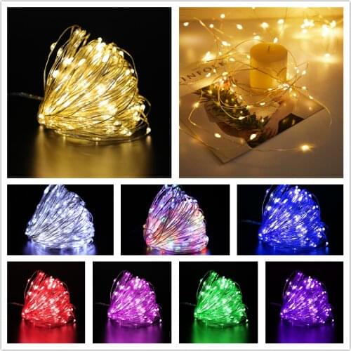 New Year Decor LED String light 1M/2M/3M/5M/10M Christmas Decoration for Home Pendants Ornaments Xmas christmas tree decorations