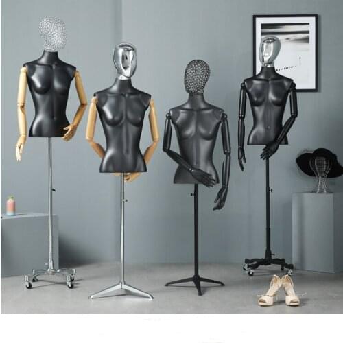 Newest Fashionable Half Body Female Mannequin With Base Factory Direct Sell