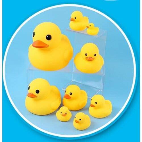 2018 New 10PC Squeezing Call Rubber Duck Ducky Duckie Baby Shower Birthday Favors Kids Toys For Children Playing Fun Drop Ship