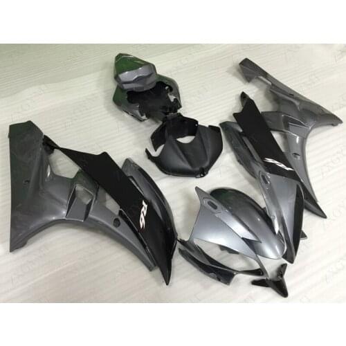 Fairings YZF R6 2006 - 2007 Black Silver Fairings YZFR6 2006 Full Body Kits YZF600 R6 2006