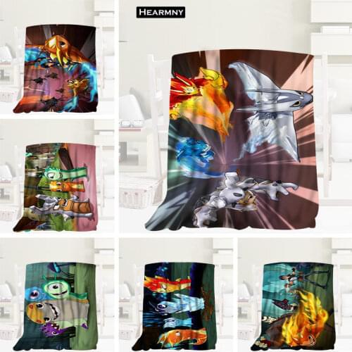 HEARMNY Slugterra Ghouls 02 Blanket Sleep Cover Blankets Yoga Office Sofa Blanket Bed Cover Travel Warm Throw Blankets