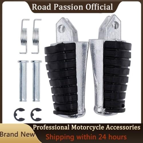 Road Passion Motorcycle Front Footrest Pedal Foot rest Pegs For Yamaha XV125 VIRAGO 250 535 125 400 XV250 XV400 XV500 XV535