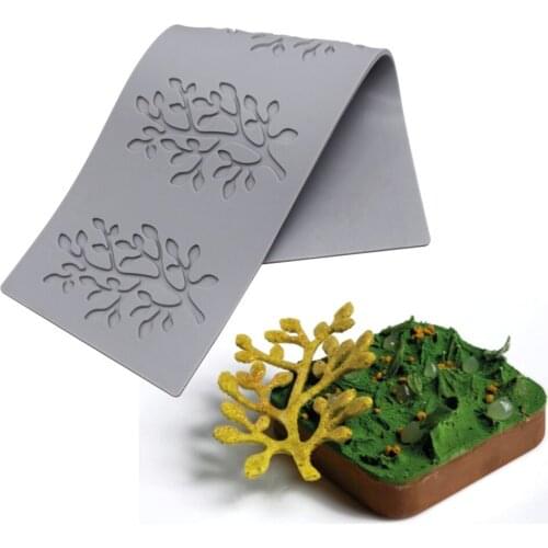 4 Cavity Seaweed Silicone Mold Seaweed Mousse Cake Decoration Mould Dessert Cake Decoration Mould Dessert Cake Decoration Mould