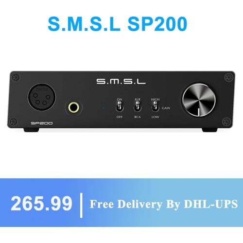 SMSL SP200 Balanced Headphone Amplifier THX AAA 888 Technology XLR HiFi Music Stereo Home Audio Amplifier AC Power Supply in put