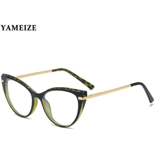 Cat Eye Anti Blue Light Glasses Women Vintage Computer Eyeglasses Oversized Blue Light Blocking Glasses Optical Eyewear Frame