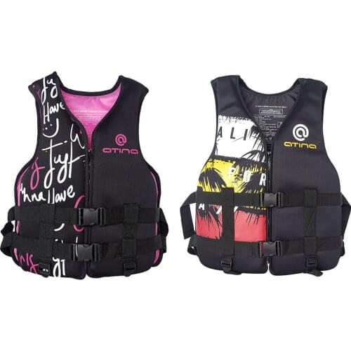 Life Jacket Neoprene Buoyancy Swimming Drifiting Boating Kayaking Vest for Adult Youth Men Women Water Sports