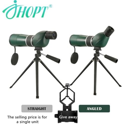 JHOPT 60 times Spotting Scope Telescope Portable Travel Scope Monocular Telescope with Tripod Carry Case Birdwatch Hunting