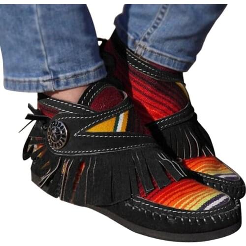 2020 New Fashion Women Shoes Spring Autumn Ladies Casual Leather Soft Sole Fringed Retro Style Flats Shoes Zapatillas Mujer