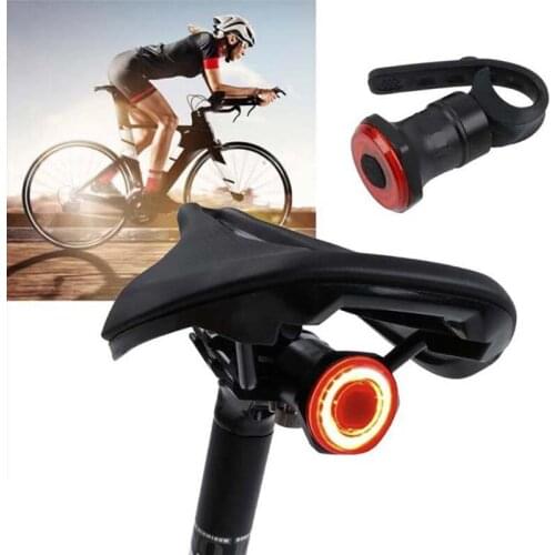 Smart Induction Bicycle Auto Brake Tail Light USB Charging Cycling Sensor Light Road Bike MTB Rear Warning Safety LED Lamp Night