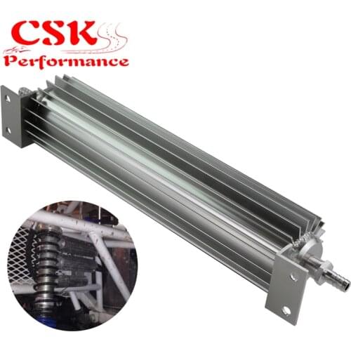 Universal 12'' Aluminum Single Pass Heat Sink Cooler W/Fittings Fit For Chevy Ford